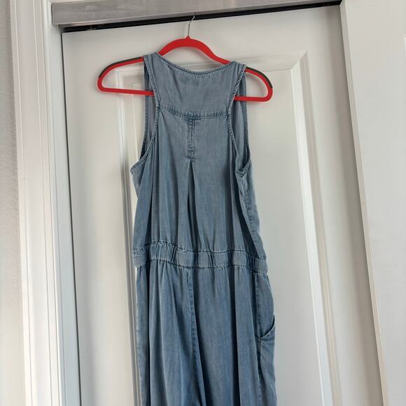 Thread & Supply Women’s Faith & Flower Jumpsuit Chambray Sz M Tencel Comfy - Picture 9 of 16